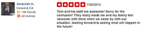 concord personal injury lawyer Yelp review
